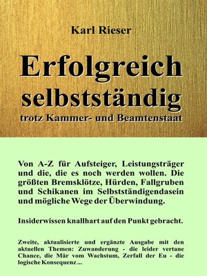 cover image of Erfolgreich selbstständig trotz Kammer- und Beamtenstaat